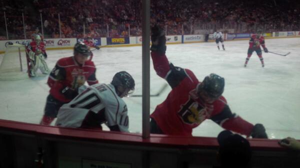 Playoff hockey in Halifax....Go Moose Go.