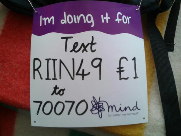 riinaann's tweet image. @MindCharity  I'm running with this on my back today :) #vlm2013