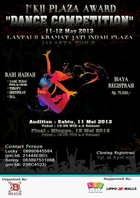 <a href="/UnGlamourDC/">UnGlamour Dance Crew</a> Pendaftaran "KJI Plaza Award" Dance Competition akan segera ditutup ,ayo segera daftarkan tim kalian..