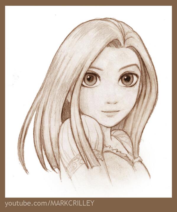 Mark Crilley On Twitter A Sketch I Did A While Back Of Rapunzel