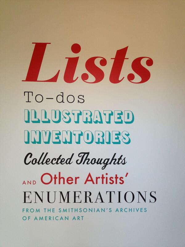 KelseySLim's tweet image. Love love love this exhibition, on display at the @risd museum currently #listslistslists