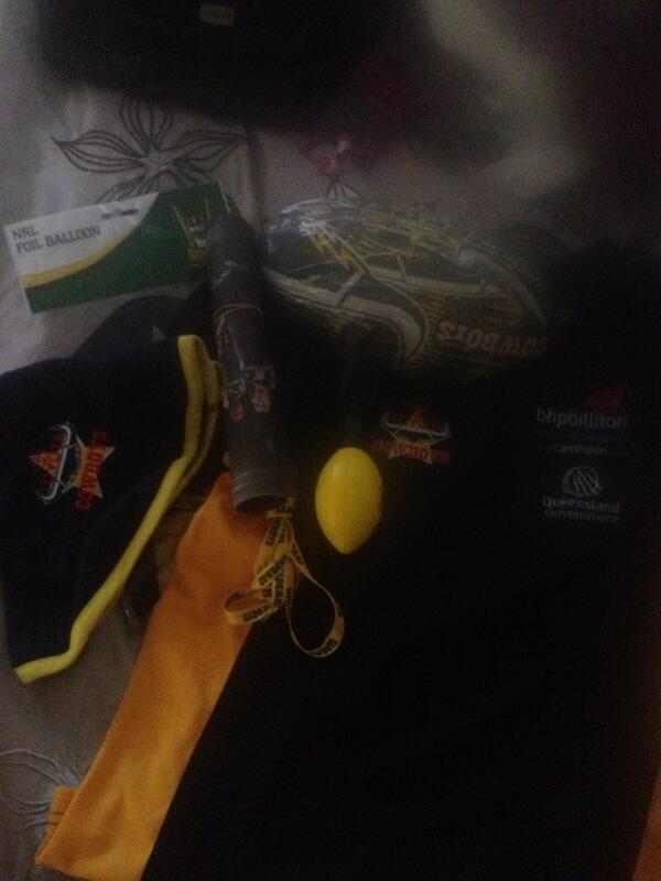 BC_CharityDay's tweet photo. Thanks @nthqldcowboys for your support! This awesome pack just arrived for our charity day! #breastcancer http://t.co/YSxsdEDZBV