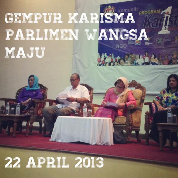 RezaJKM's tweet photo. Program Gempur Karisma peringkat Parlimen Wangsa Maju @NoraniJKM @JKMHQ http://t.co/dnFnpViRi8