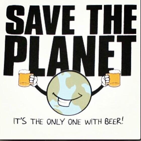 DLuxeStaff's tweet photo. Save The Planet! 🌎 It's the only one with beer! 🍻 #EarthDay http://t.co/PEJpLZ9JDM