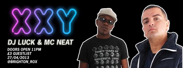 roxpromotions's tweet photo. XXY this Saturday @life_club with garage legends LUCK &amp; NEAT message @mattbodell / @14in10lukeralph for guestlist! http://t.co/7SkAnoDk7q