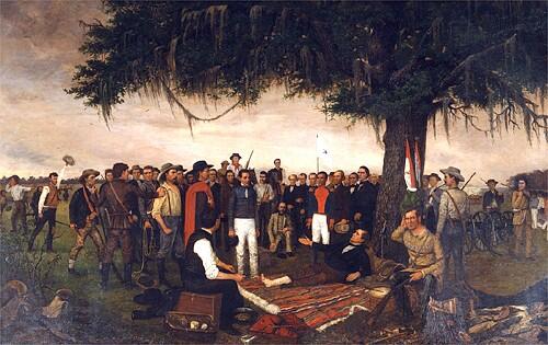 Today in 1836, following his San Jacinto defeat, Mexican Army leader Santa Anna is captured. Gen. Houston would shrewdly spare his life in exchange for two treaties recognizing the Republic of Texas.