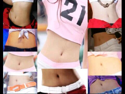 Anime belly button poke