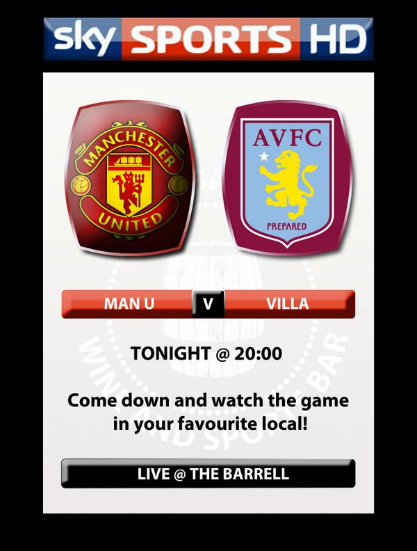 TheBarrell's tweet photo. Come down to your local and enjoy a spot of fussball @TheBarrell #manunited #drinkies #rhyl http://t.co/U3wjirEB5U