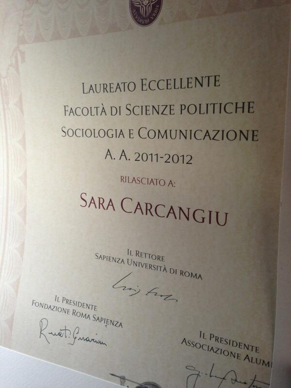 Inps Tesi Borse Di Studio UniversitÃ Estero Sapienza Gianmarco Alfieri