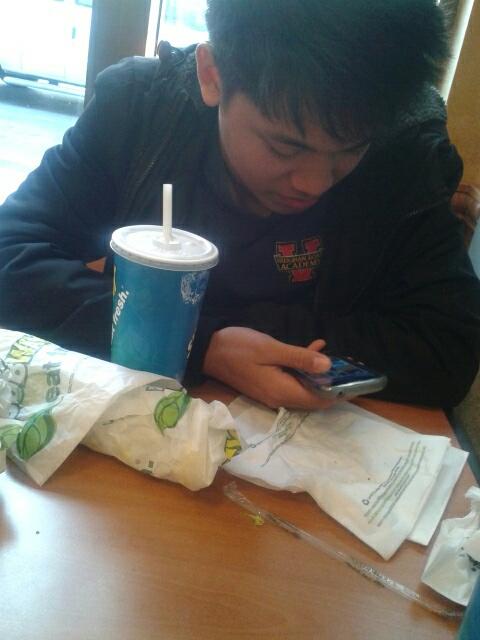 teamcheeks's tweet photo. Subway was so blessed @ItsAcee http://t.co/lTJPa5mk3f