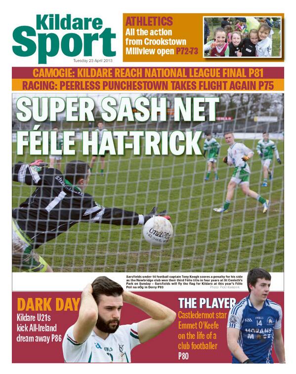 KildareNatSport's tweet photo. This week's paper winging its way to the printers @k_nationalist @GerMc31 @coffeybrendan @upthesash @Castledermotgaa http://t.co/eu78cmY1uq