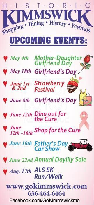 GoKimmswick's tweet photo. Our upcoming events! #GirlsDayOut #ShopLocal #Fun http://t.co/Z76Y5mXoWL