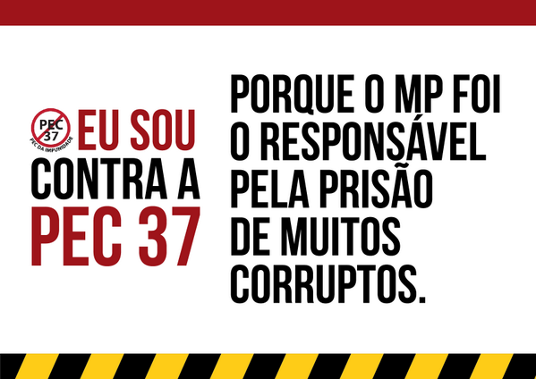 Querem algemar o Ministério Público, não vamos deixar! #nãoPEC37 change.org/pec37