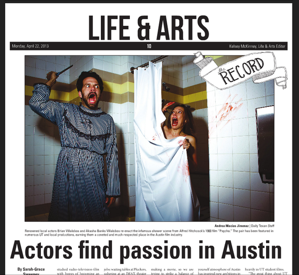 DT_TheRecord's tweet photo. Brian Villalobos &amp; Akasha Banks Villalobos gone Psycho! Read all about the actors' interesting career @DTlifeandarts http://t.co/aNaTkLXGiT