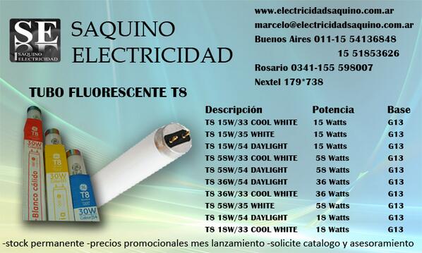 Gran variedad en tubos fluorescentes, consulte por precios, SEMANA DE GRANDES OFERTAS!