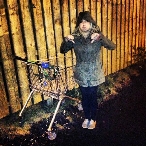 hannah_wc22's tweet photo. little reilidh saying bye bye to our trolley we've had for the past two years :( #sad  @EilidhBlack15 http://t.co/L0YvJdFMr4