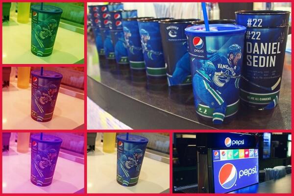 RogersArena's tweet photo. Coming to tonight's @VanCanucks game? Make sure to pick up 1 of 2 limited edition #Canucks Souvenir Cups! http://t.co/b2Gv1GYsky