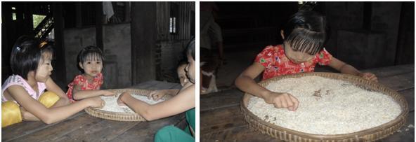 FondazioneAVSI's tweet image. … e pulisco il riso dai sassolini per la mensa del collegio. - #Catherina