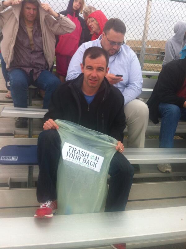 In the rain at a track meet but still have my #trashonyourback bag...
<a href="/WasteManagement/">WM</a> <a href="/diana_dehm_snae/">SUSTAINABILITY NEWS</a> <a href="/WMCareers/">WM Careers</a>