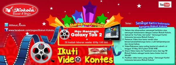 Winidiefi's tweet photo. KUIS VIDEOKONTES BERHADIAH GADGET TERBARU Klik infonya> https://t.co/AGR8njW3de http://t.co/gdElrfuDVX #SharingHappyliciousBiskuitKokola 120