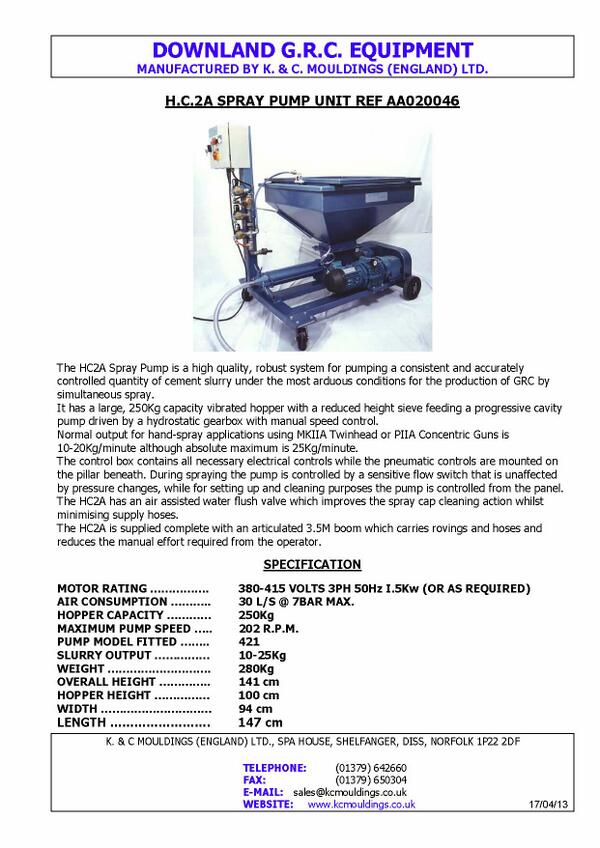 The GRC HC2A Pump/Spray Unit. A popular high-quality robust system. Please DM if interested. Ex Stock