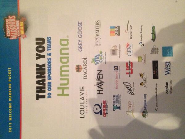 oozo's tweet photo. #NSDC13 @NSDC13 @WarriorsInSuits coming soon for the South Florida market. Go Humaniacs! http://t.co/YAHmhZgX7h