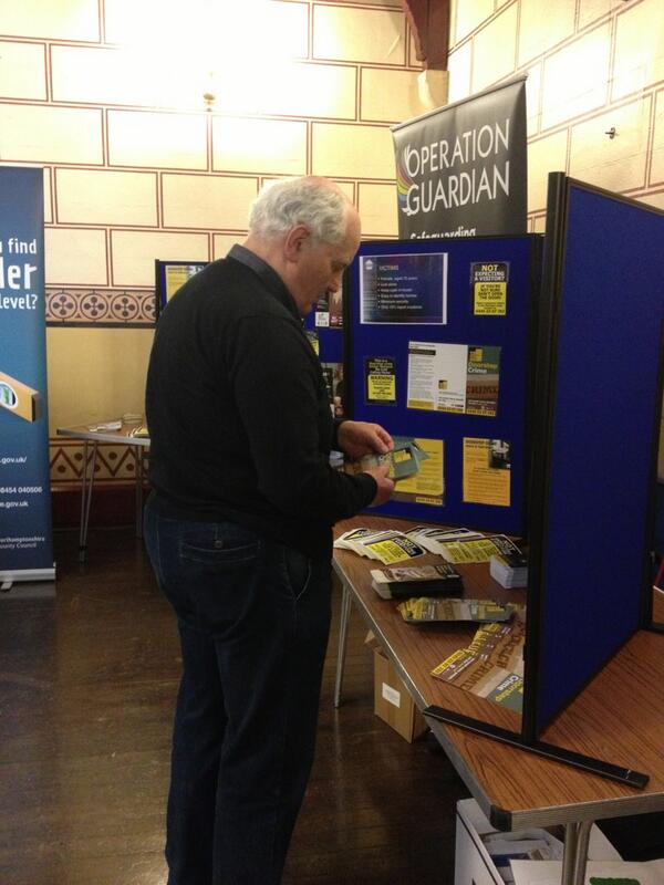 OpGuardian's tweet photo. Visitors at the Guildhall are learning how to spot a distraction burglar as part of an Op Guardian event http://t.co/0HMgDmCV9l