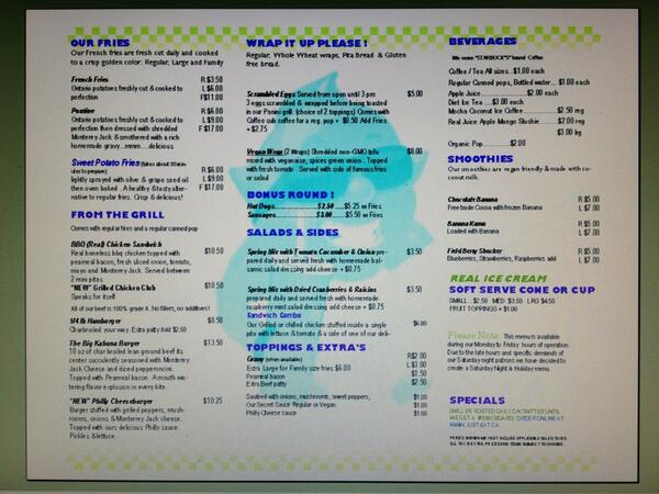 KahunaThe's tweet photo. Our new summer menu http://t.co/3yHKGFhvVy