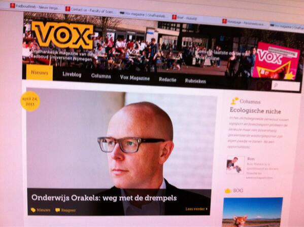 iljakramer's tweet photo. Onderwijsorakel. Waar ken ik hem toch van? #24radboud http://t.co/hVCag5jf7m