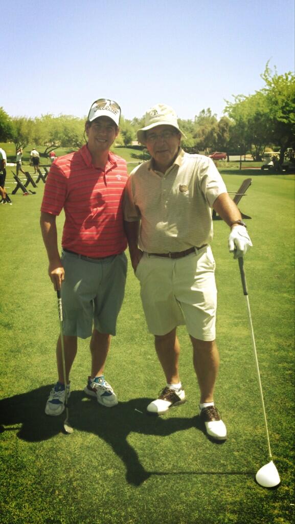 treepointman's tweet photo. Golfing at Mission Hills in Palm Springs California with @johhnybench http://t.co/GZoxNXjmYf
