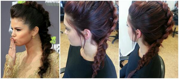 JosHairdressing's tweet image. A #selenagomez #mohawkbraid #braid #plait we ♥ this #hair look