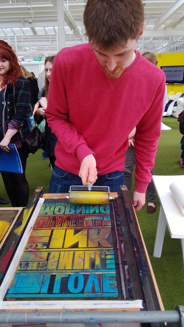 FontPicker's tweet photo. #FontSunday @sc_r with some fonts in progress at @smalltown_ink event http://t.co/cgeUviuJow
