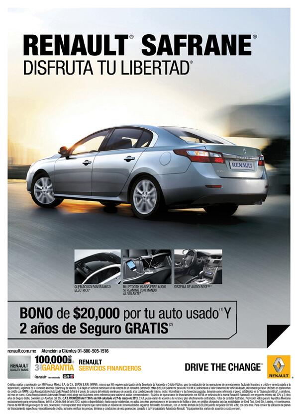 RenaultMX's tweet photo. Te invitamos a conocer #Renault #Safrane. http://t.co/K3zlZts1AL http://t.co/cQsOXnNKKu
