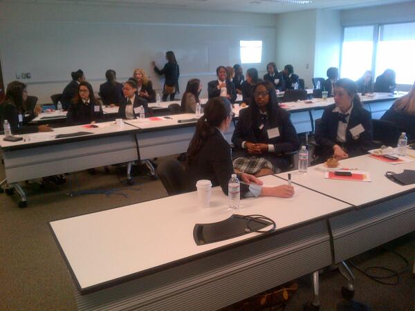 stantonaps's tweet image. Tacony High School Girls attend Female Financial Empowerment Workshop at Price Waterhouse Cooper.