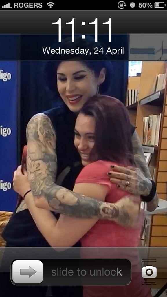 EmilyMarvel's tweet photo. Another 11:11, another wish @thekatvond gets better soon 
All my love and well wishes ❤❌⭕😘 http://t.co/QqhECcnpph