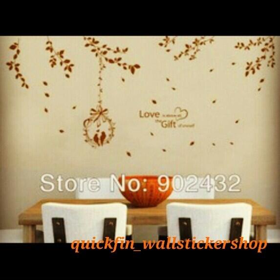 wallsticker_qf's tweet image. #wallsticker / #stickerwall brown couple bird transparant xl ready stock @Iklan_harian