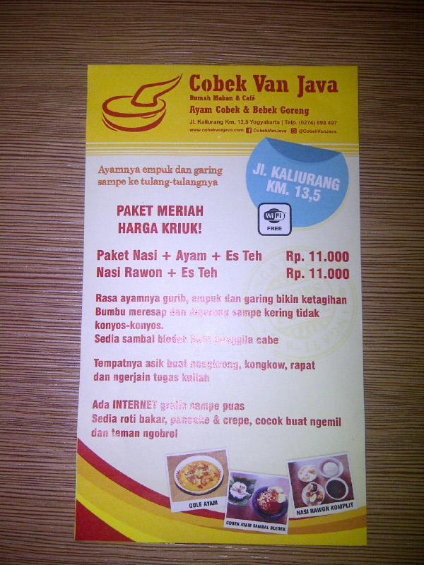denny_ristianto's tweet photo. RT @YUDHISTIRA_GP: Menu paketan nih.. Pass di akhir bulan. Mkn malam di @CobekVanJava http://t.co/uDVZ6yyivX