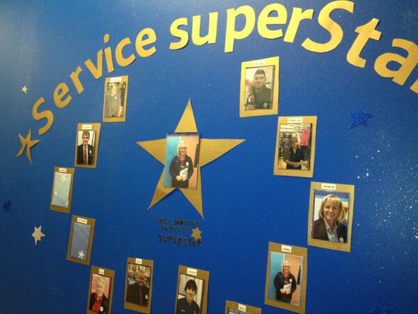 ExtraWarrington's tweet photo. Our service superstar board :-) http://t.co/o3qjejGl3w