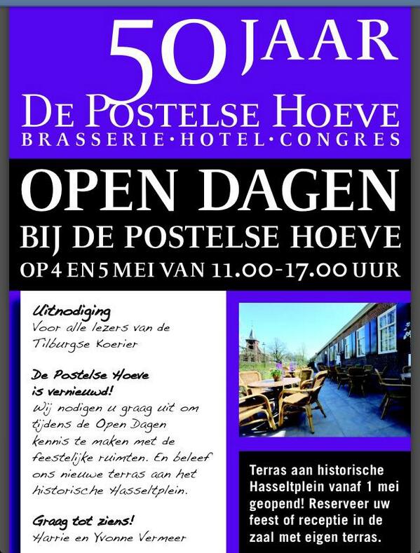 Bezoek op 4 en 5 mei de open dagen bij de Postelse Hoeve!