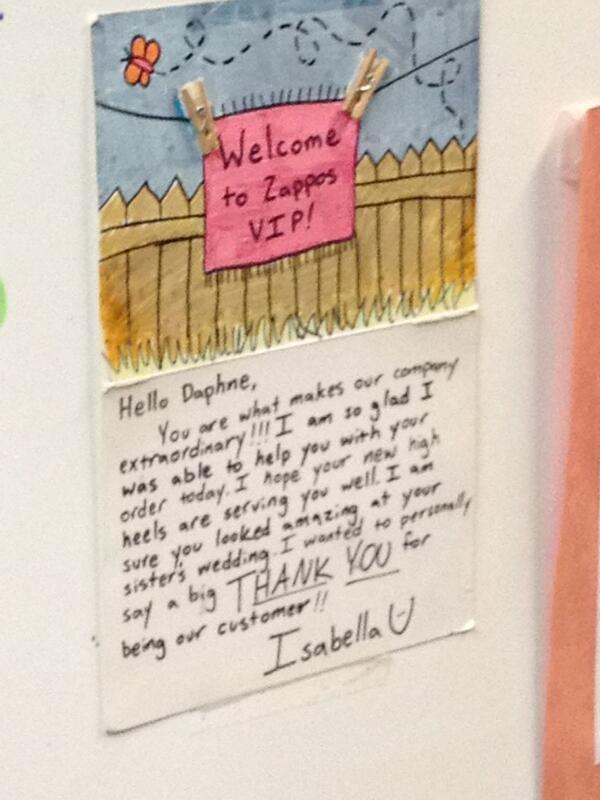 EricTTung's tweet image. Customer reps can create cards for a special customer that day #ZapposTour @Zappos