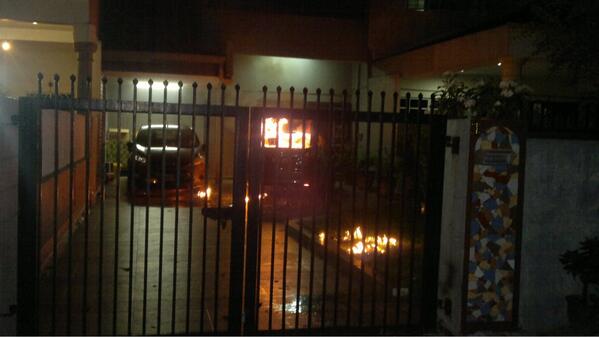 SangethaJ's tweet photo. Pls retweet. My car burnt exploded w molotov cocktail! Why?? Because im @xavierjayakumar dayghter?? http://t.co/e5GAgbnhO2