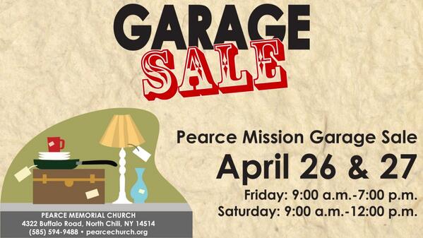 Roberts Wesleyan On Twitter Pearce Mission Garage Sale Tomorrow