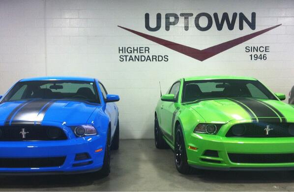 Who The Boss?! Grabber Blue or Gotta Have It Green. #ford #mustang #boss #wineitherway