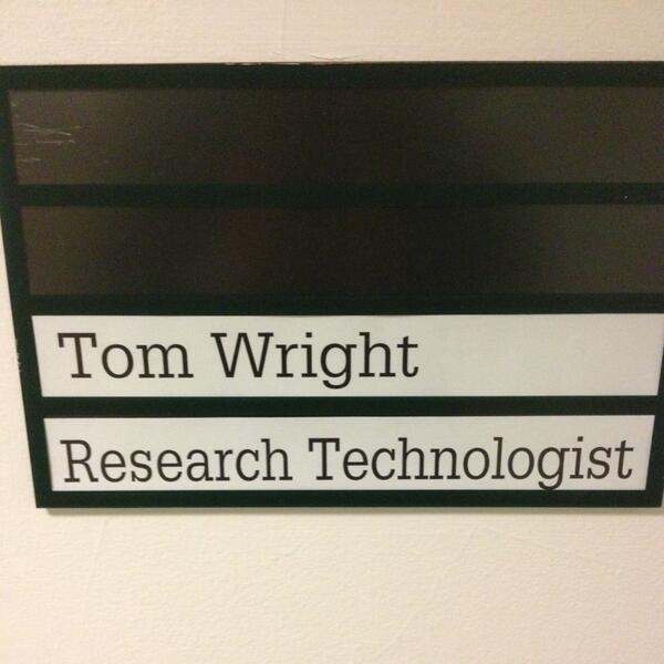 Didnt know you were a research technologist @tommwrightt 
#torontohospital