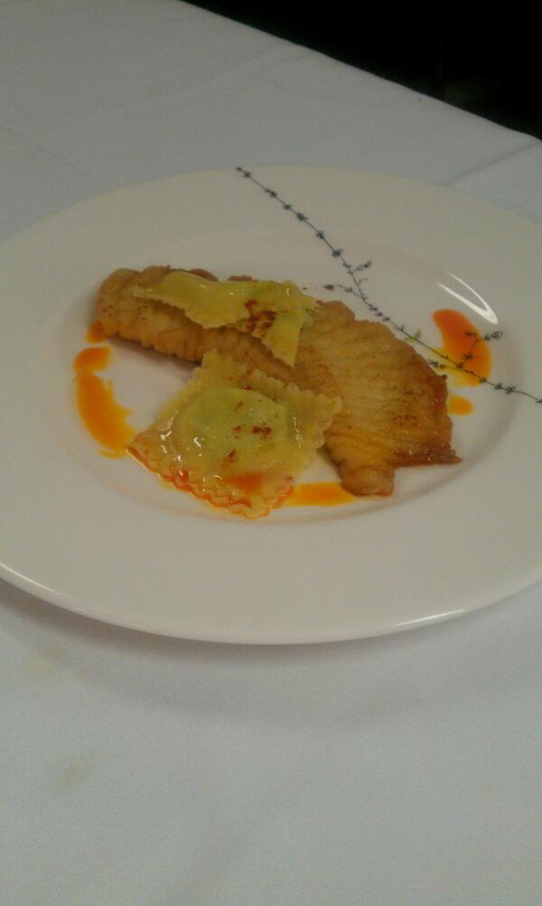 Skate wing,ramp ravioli,brown butter,smoked paprika