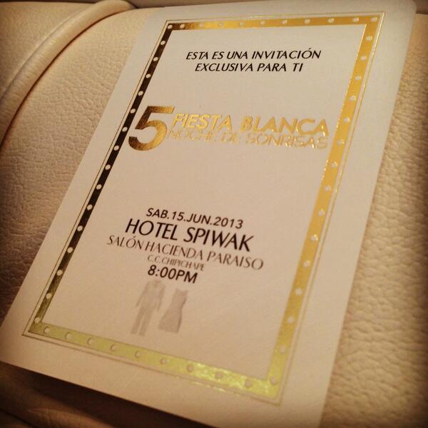manuelleonm's tweet image. #nochedesonrisas #fiestablanca @DRANTONIOLEON #hotelspiwak