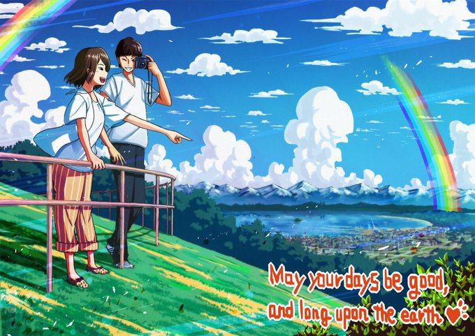 友人の結婚式のウェルカムボードを描きました(修正) 