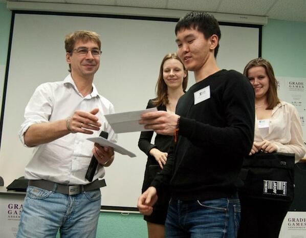 GradeGames's tweet image. Победитель в персональной номинации от Генерального партнера игры - компании "FMG" - Харцхаев Эрдни