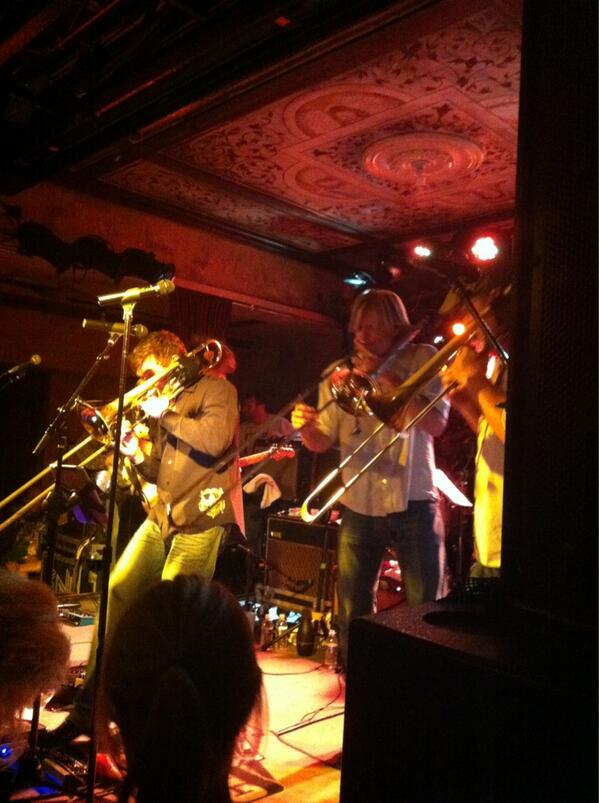 yonstarr's tweet image. First night show of Jazzfest...Bonerama with Dave Malone.  A great start! @HOBNOLA