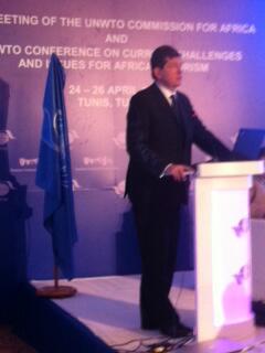 Introduction of the 2nd panel in the UNWTO Confererence in Tunis by Frédéric Pierret